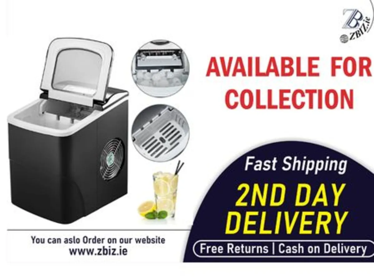 Automatic Ice Maker 2.2L Water Tank 26lbs - Image 1