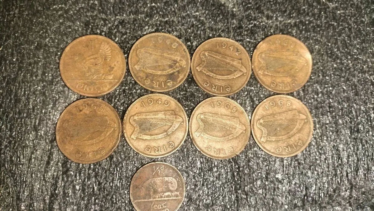 9 IRISH 1D PENNY'S FOR SALE - Image 1