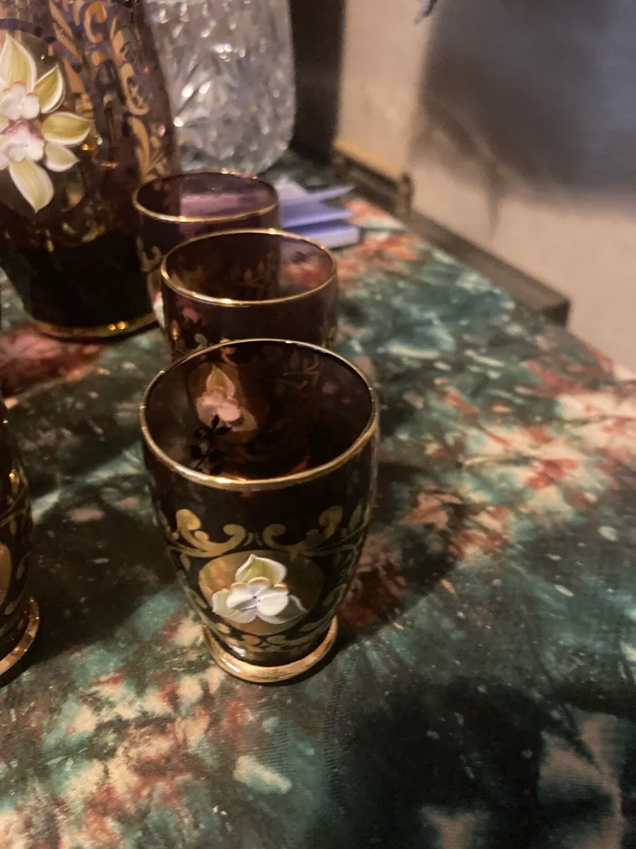 Vintage glass decanter sets free postage - Image 3