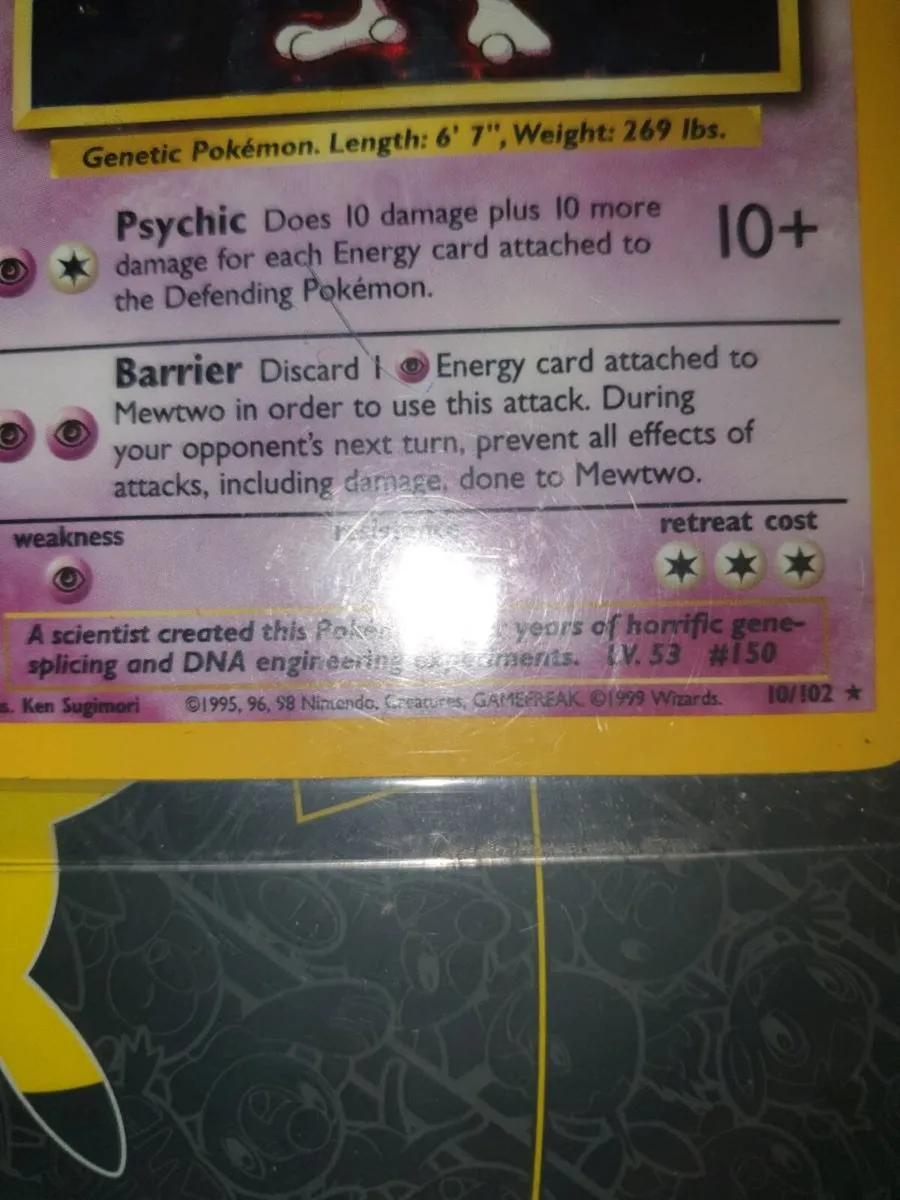 POKEMON CARD1999  MEWTWO  OPEN TO  OFFERS - Image 4