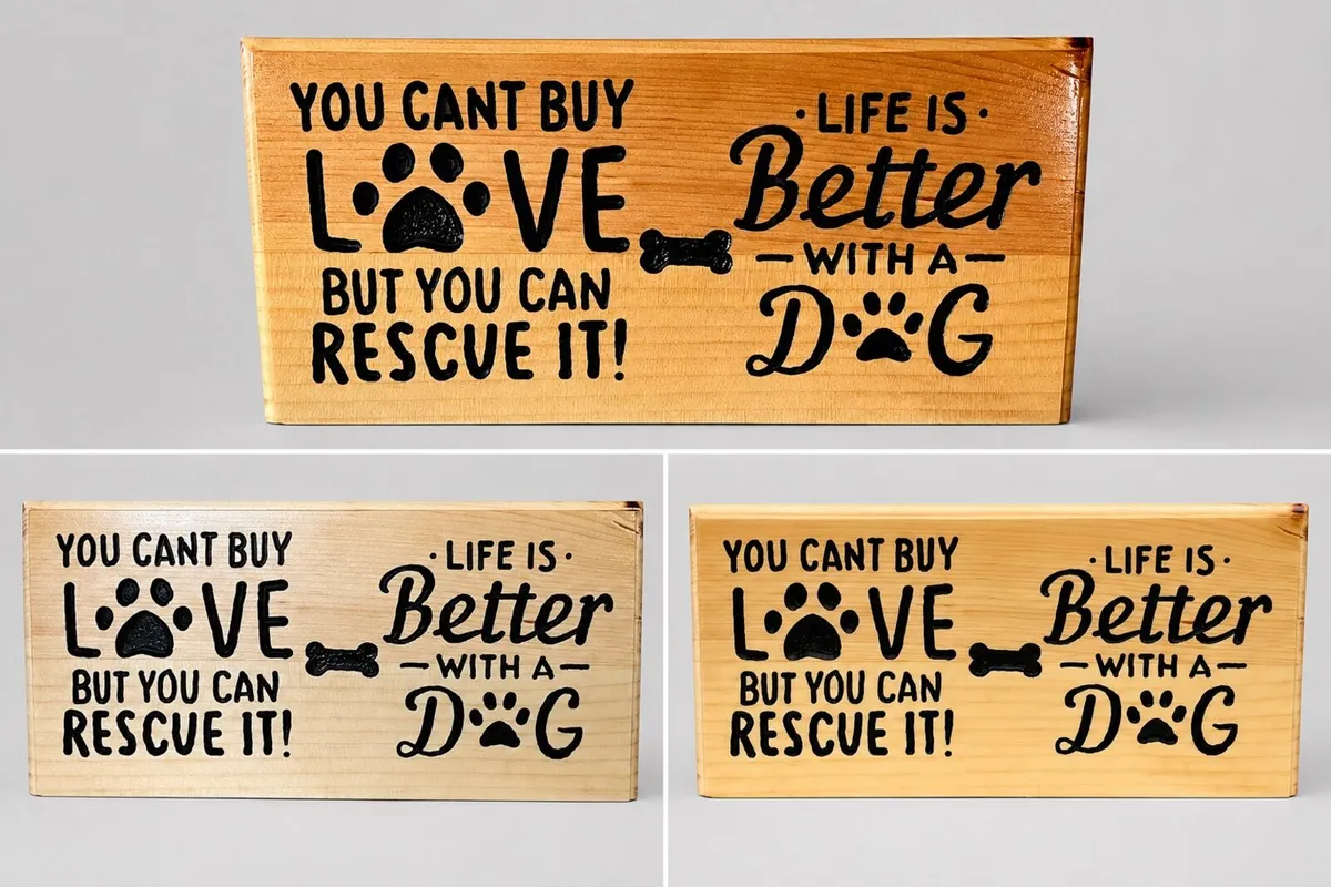 Life is Better with a Dog Wooden Sign - Image 1