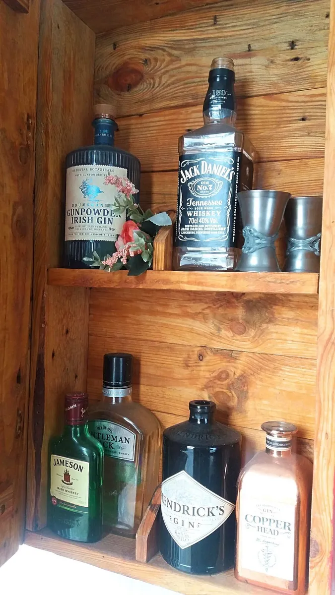Rustic Book Like Wall Bar / Storage - Image 2