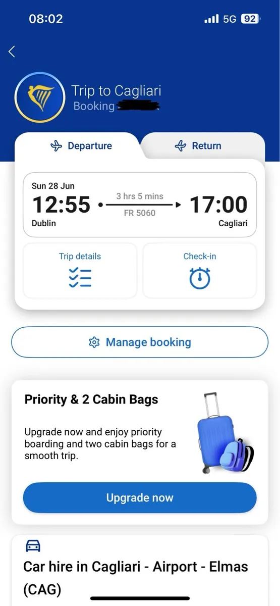 Flights x2 Dublin to Cagliari June 28th-July 5th - Image 2