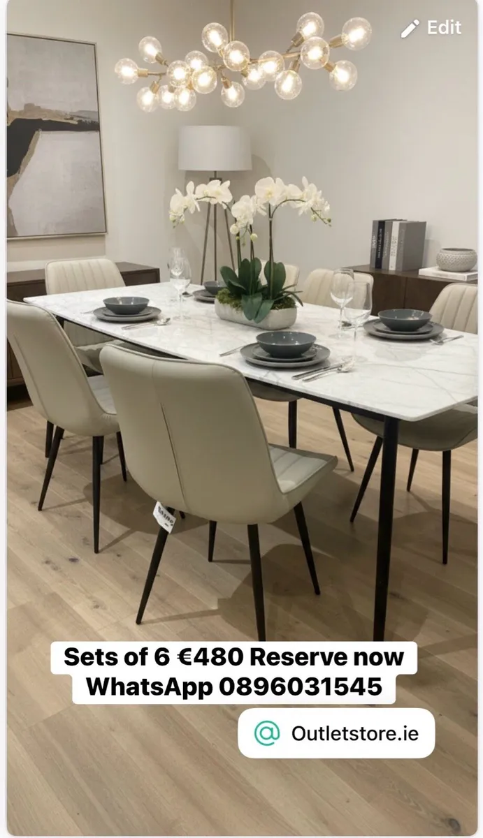 Sets of new dining chairs reduced reserve now - Image 1