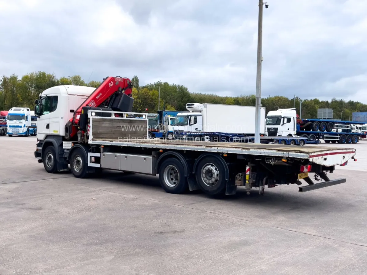 2015 SCANIA R450 CRANE-MOUNTED FLATBED - Image 4