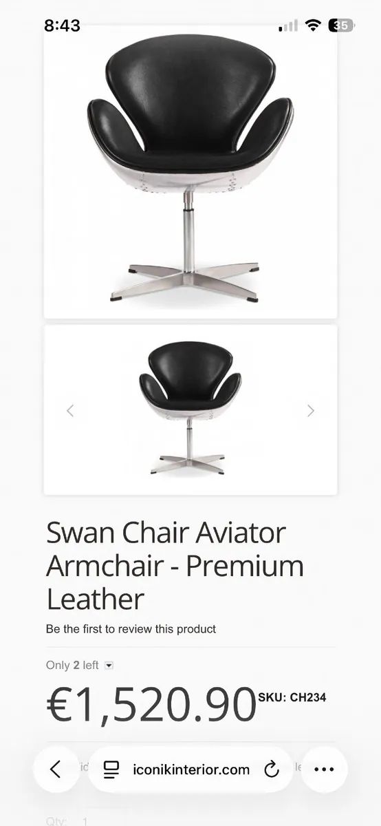 Two swan chairs - Image 2
