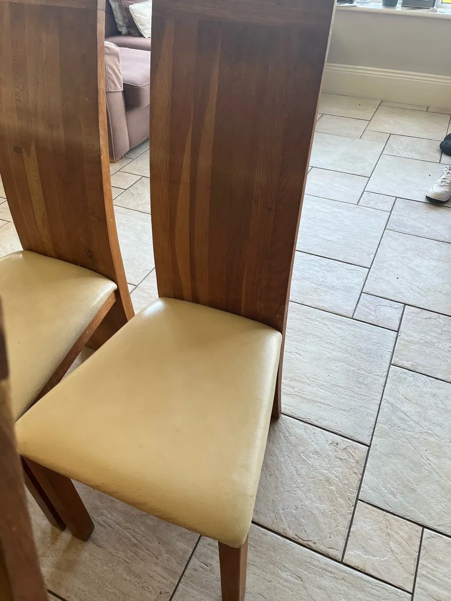 6 solid oak dining chairs - Image 4