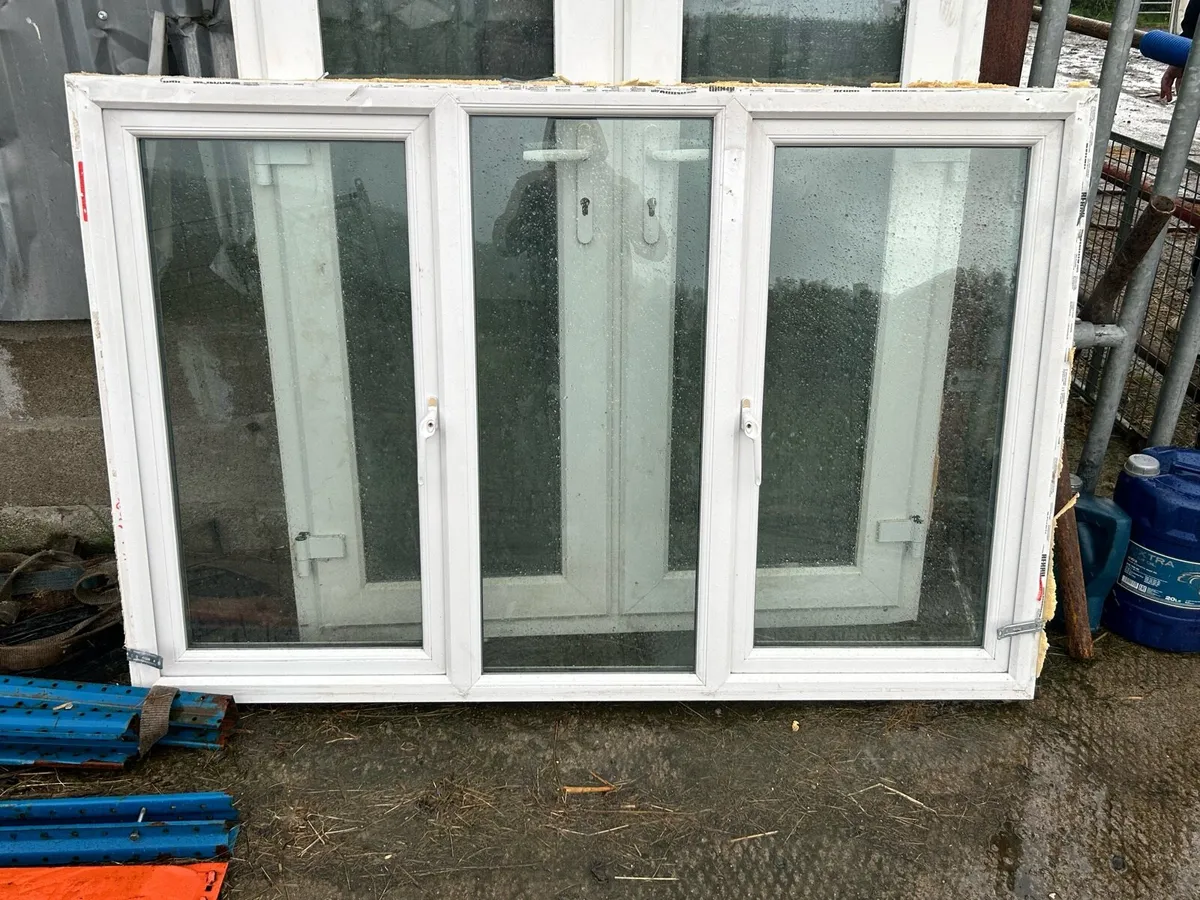 PVC French doors and window - Image 1