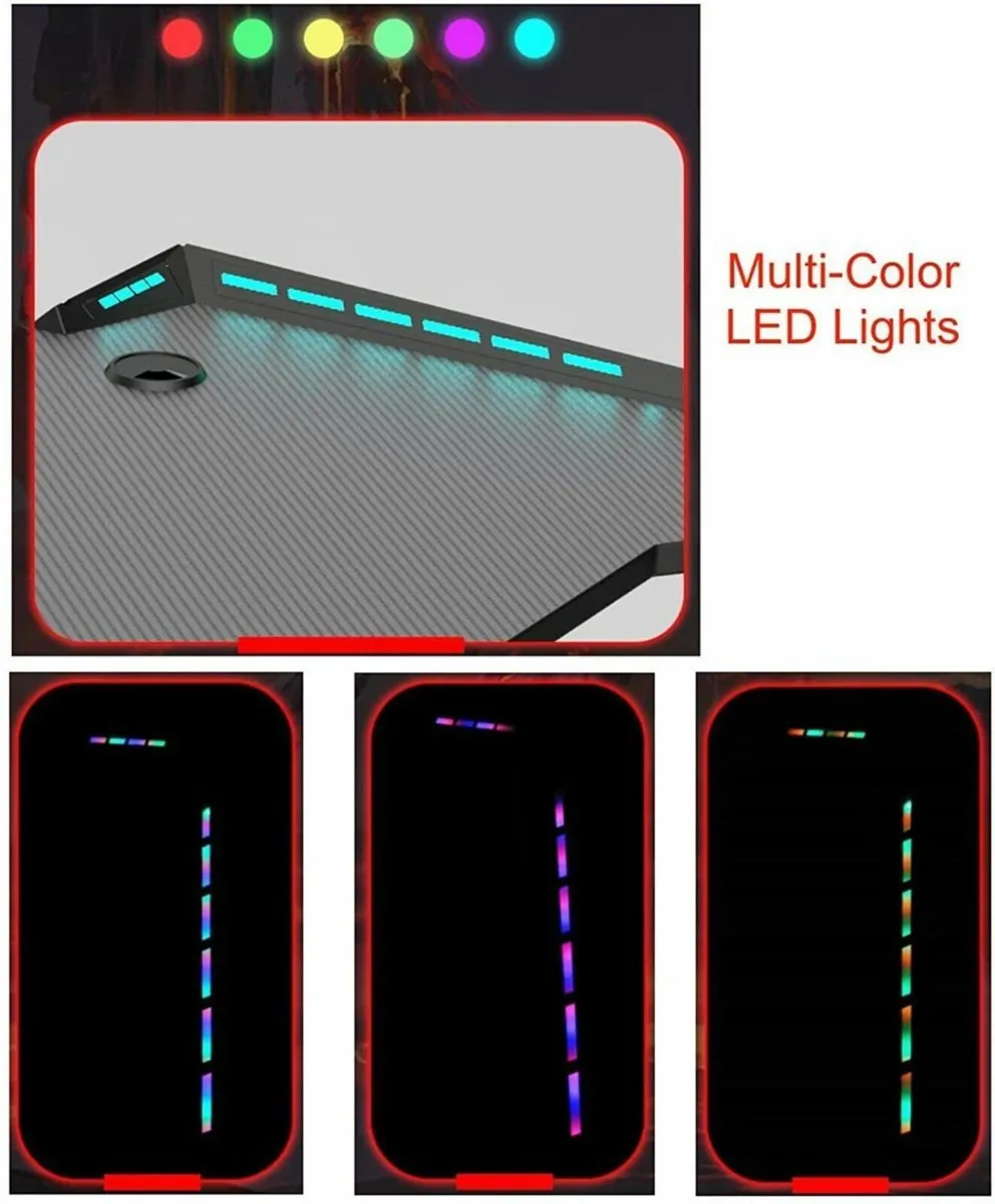 Gaming desk office desk led lights brand new - Image 3