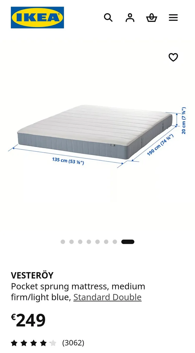 IKEA double mattress - Vesteroy medium firm - Image 4