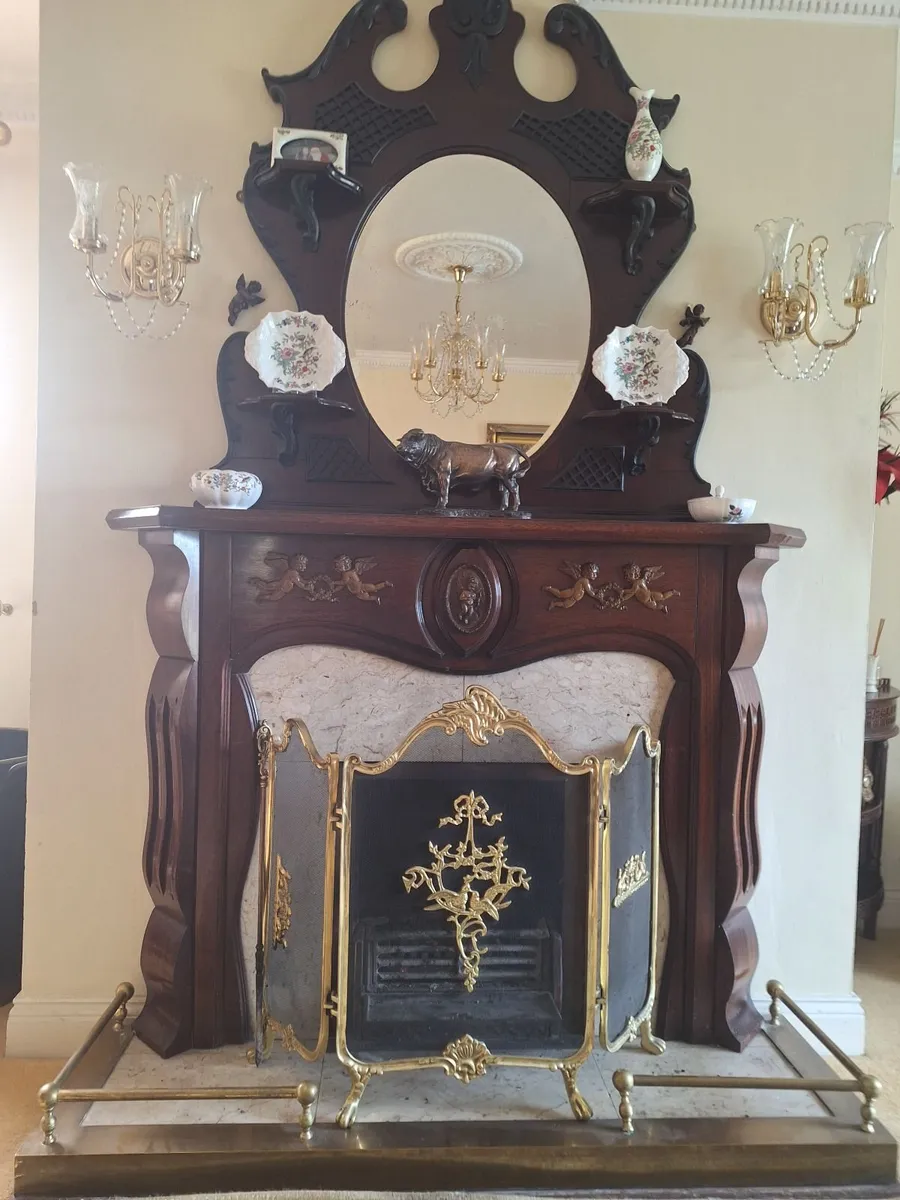 Fireplace and overmantle - Image 1