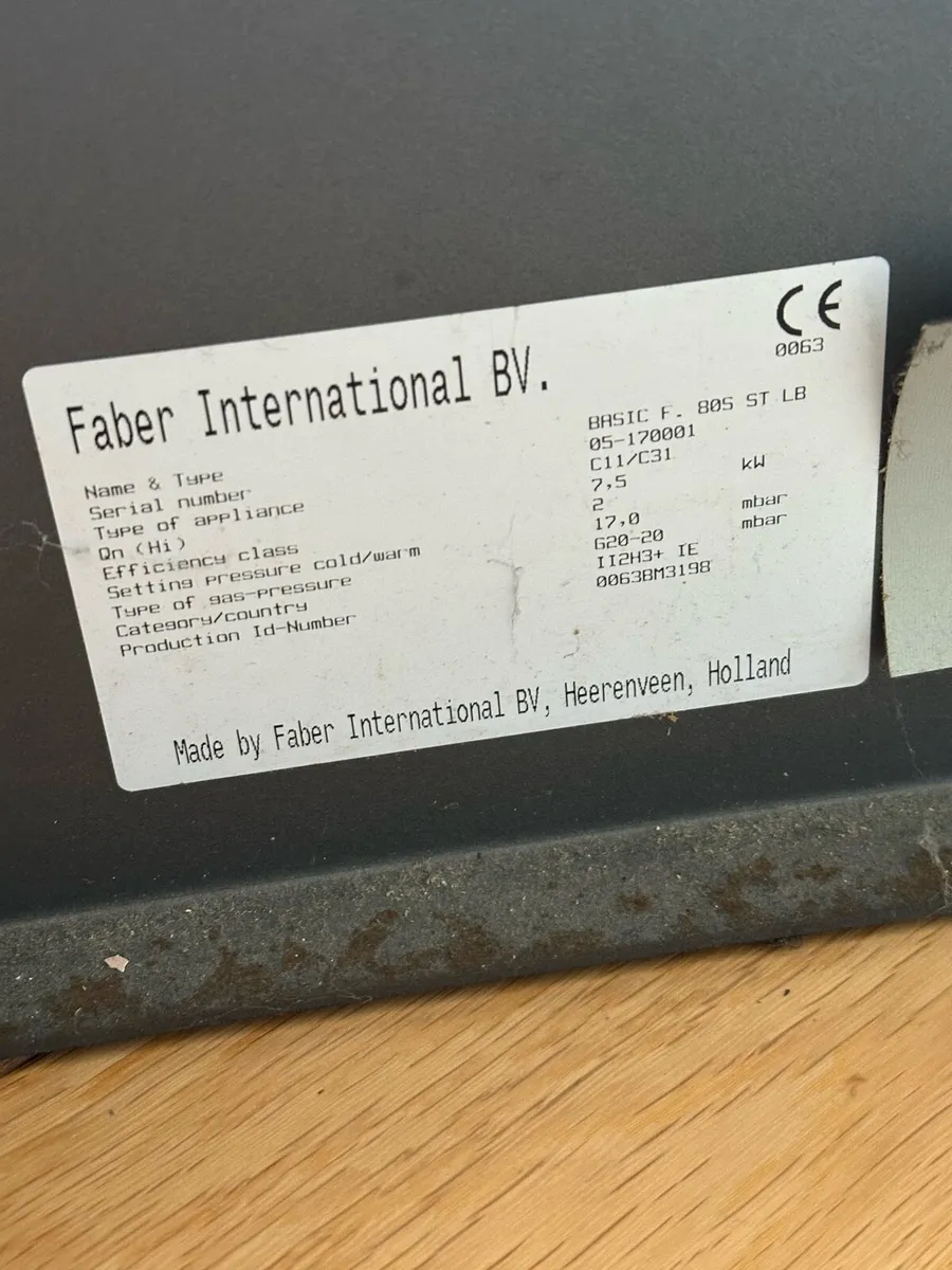 Faber Glass Fronted Gas Fire - Image 2