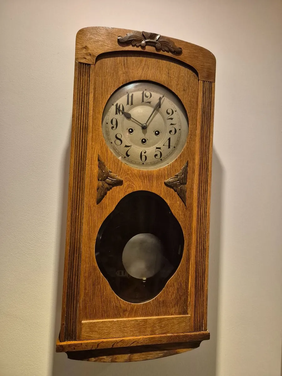 Antique clock westminster,  art deco junghans 1910 - Image 3