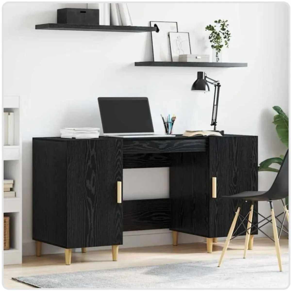 Black Office Desk - Image 1
