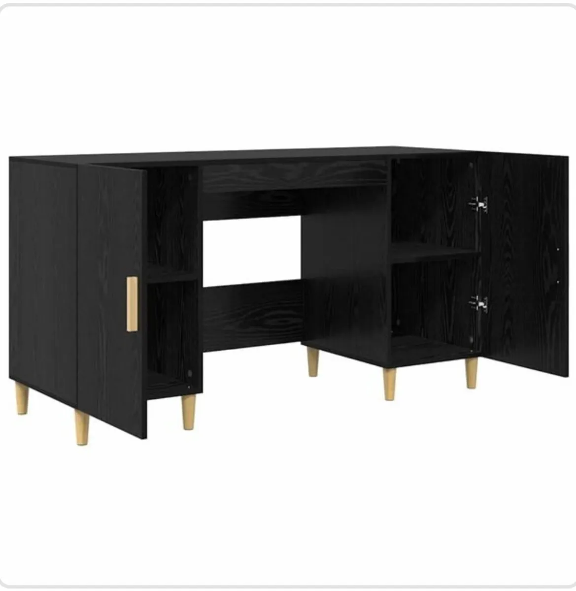Black Office Desk - Image 2
