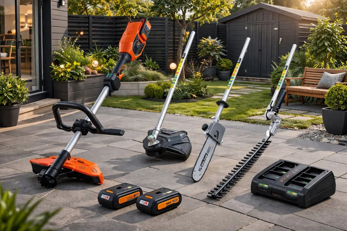 4-in-1 40V Cordless Garden Tool Kit + 2 Batteries