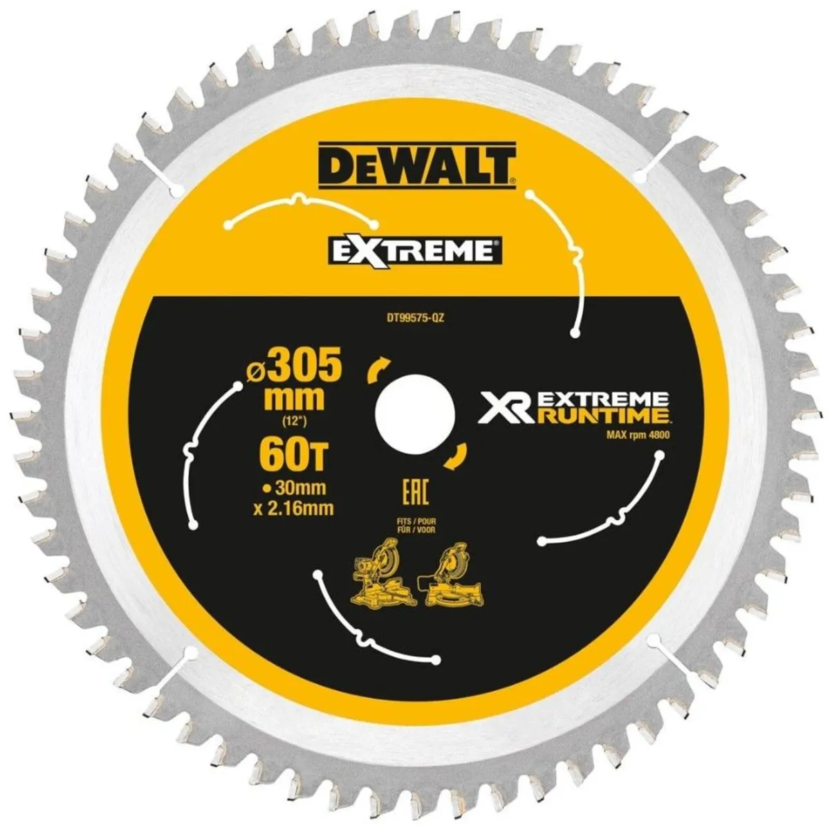 DeWalt DT99575 Mitre Saw Blade 305 x 30mm x 60T