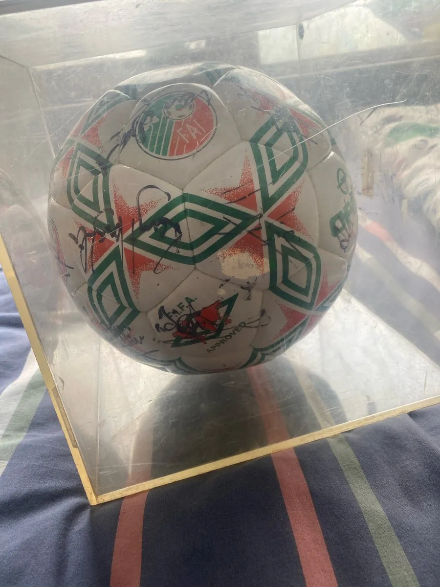 irish italian 90 ball sighned by all players - Image 1