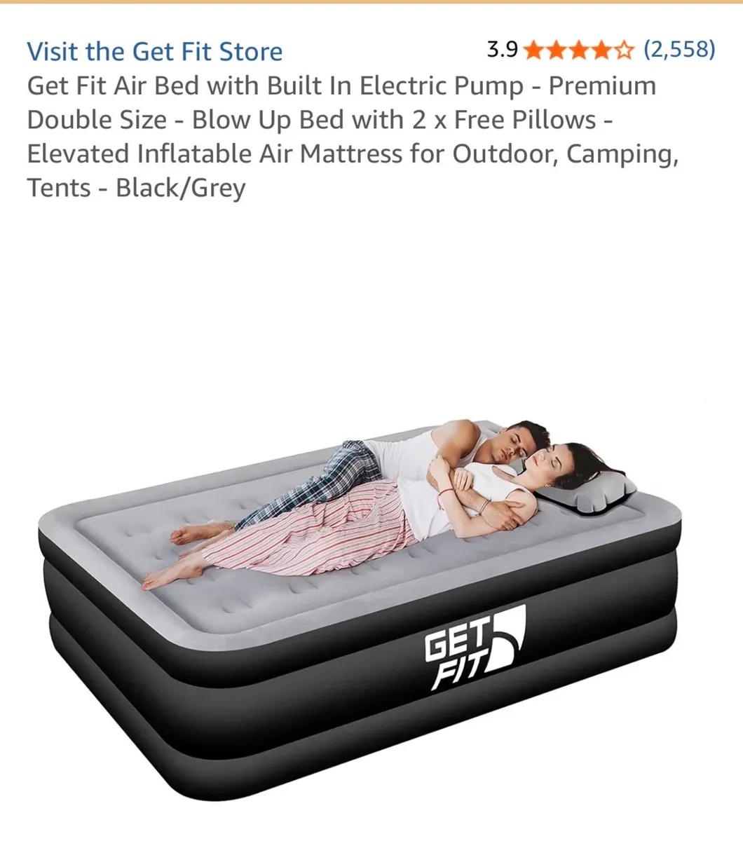 Double Air Bed with Built-In Electric Pump - Image 1