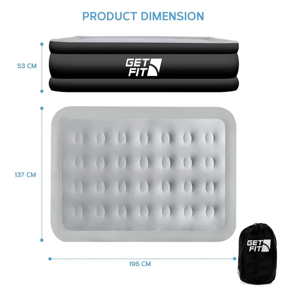 Double Air Bed with Built-In Electric Pump - Image 2