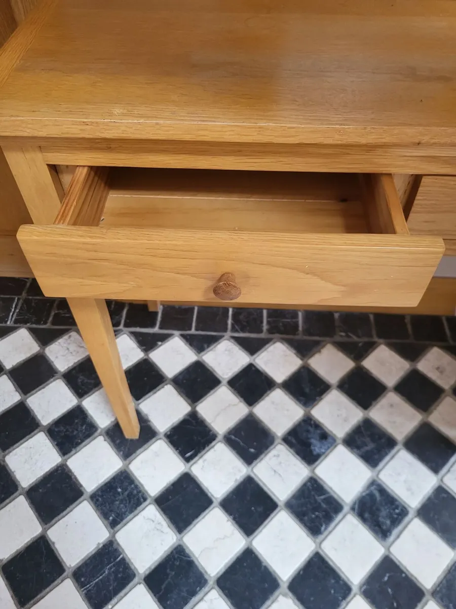 Wooden Dressing Table and Mirror - Image 2