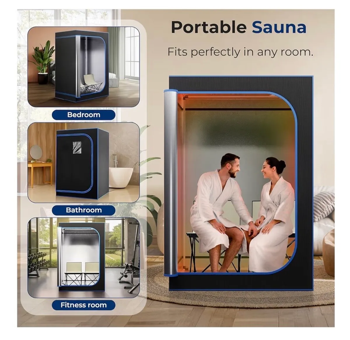 SereneLife 2-Person Portable Steam Sauna - Image 4