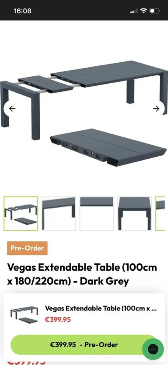 Garden table extendable and 8 chairs. - Image 3