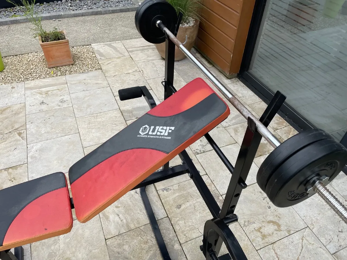 Gym Weightbench and Weights - Image 2
