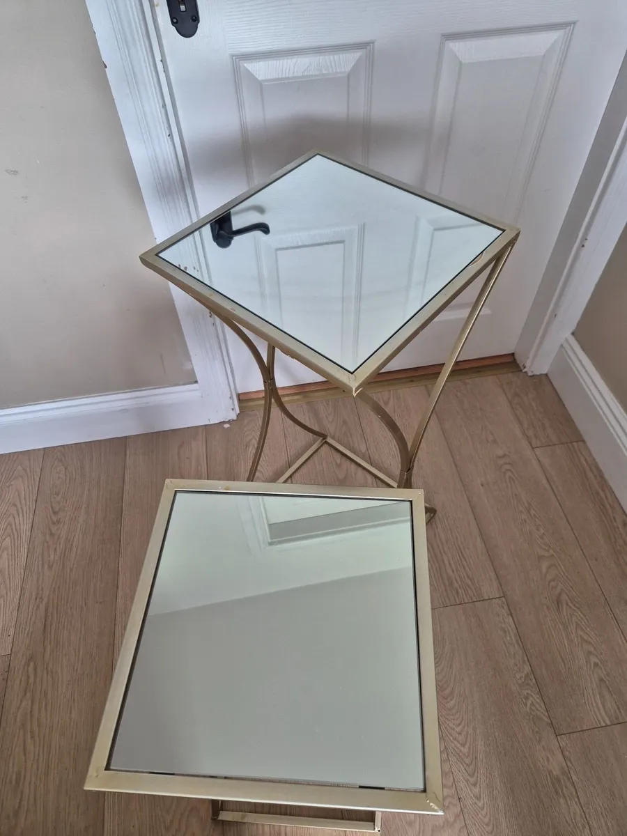 2 Gold Side tables - Image 4