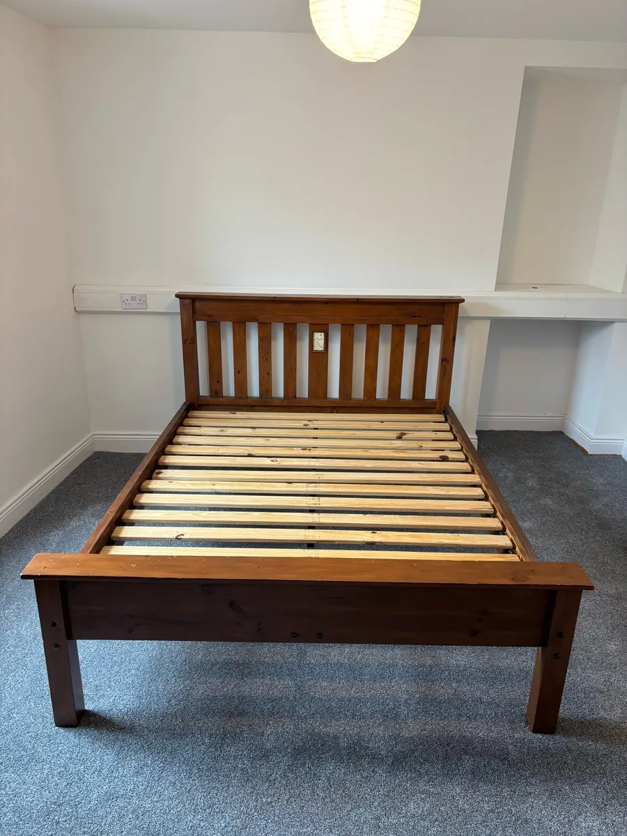 Wooden King Sized Bed Frame - Image 1