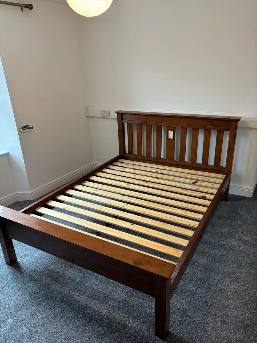 Wooden King Sized Bed Frame - Image 2