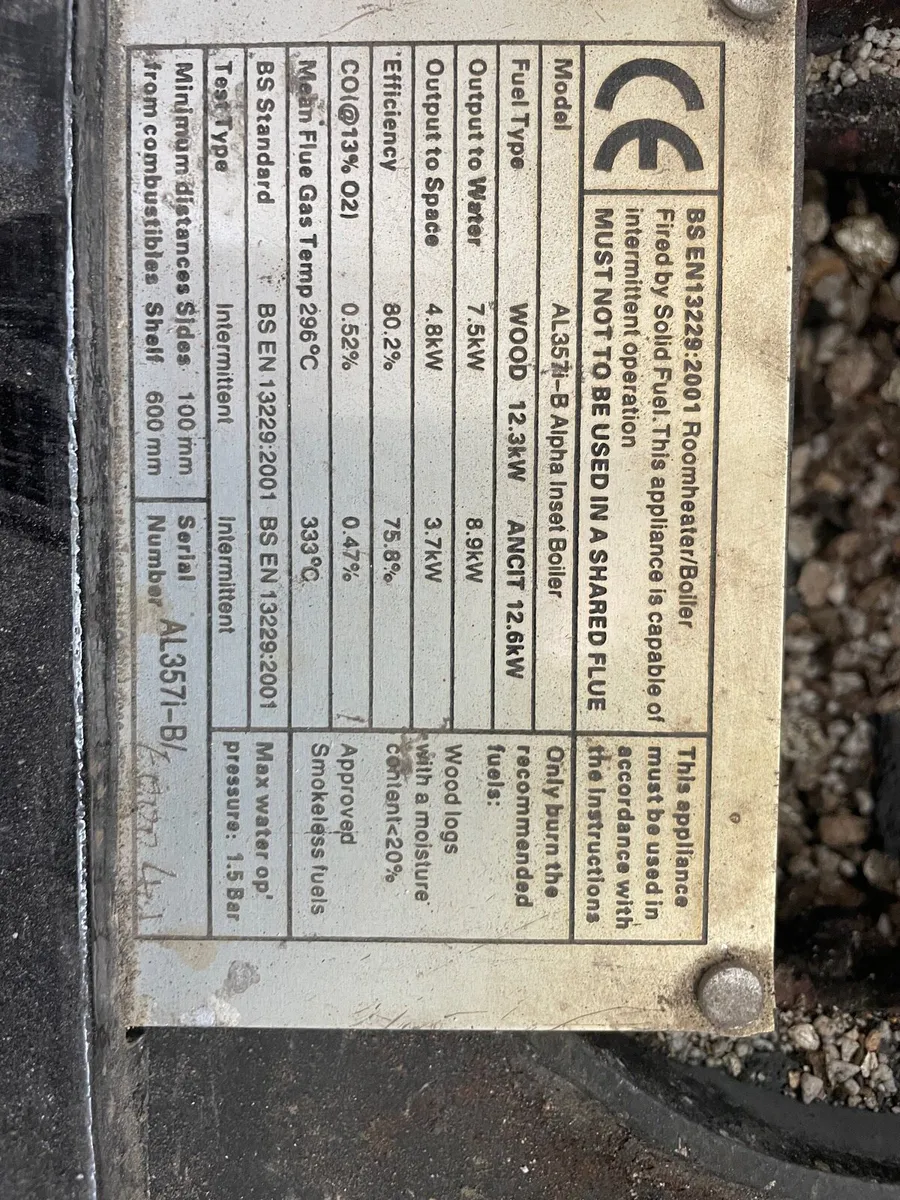 Stove with back boiler - Image 1