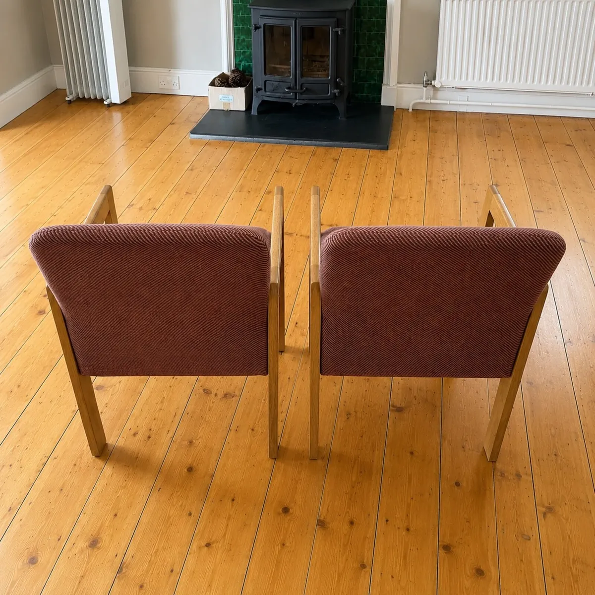 Pair of Mid-Cetury style oak chairs - Image 3