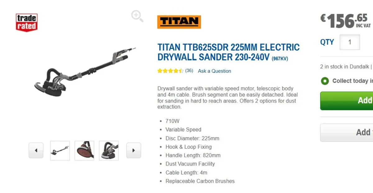 Dry wall telecopic sander - Image 4