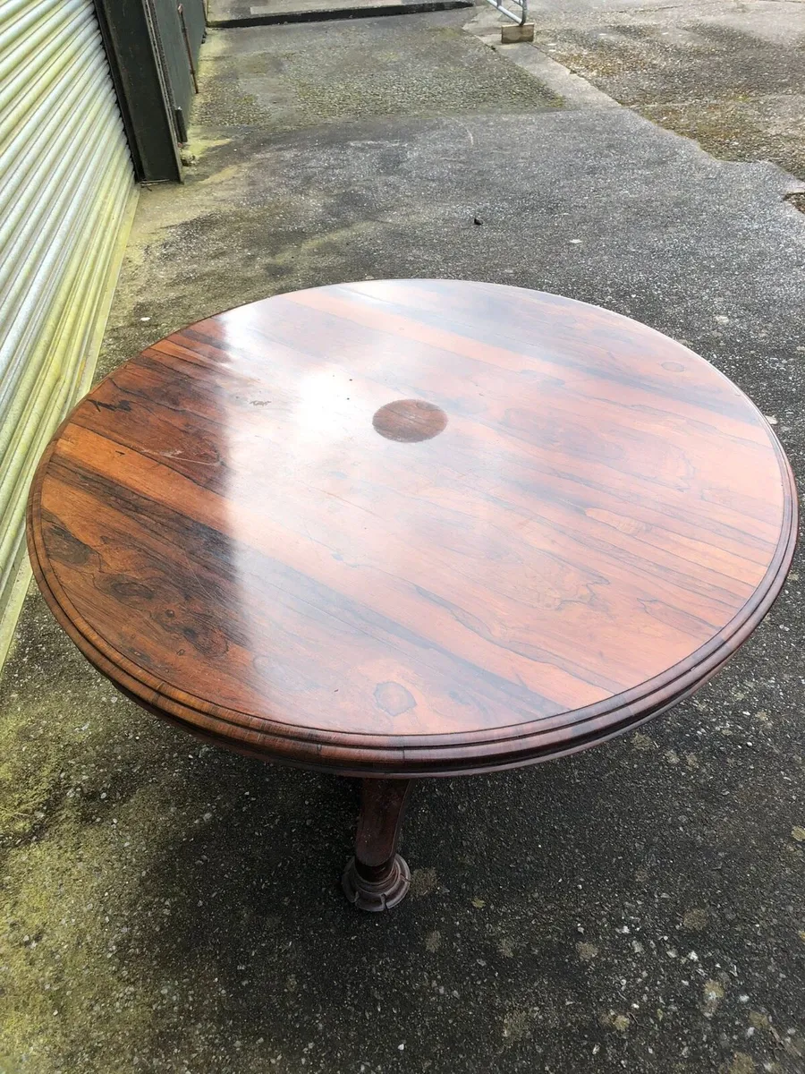Antique Rosewood Breakfast Dining Table - Image 3