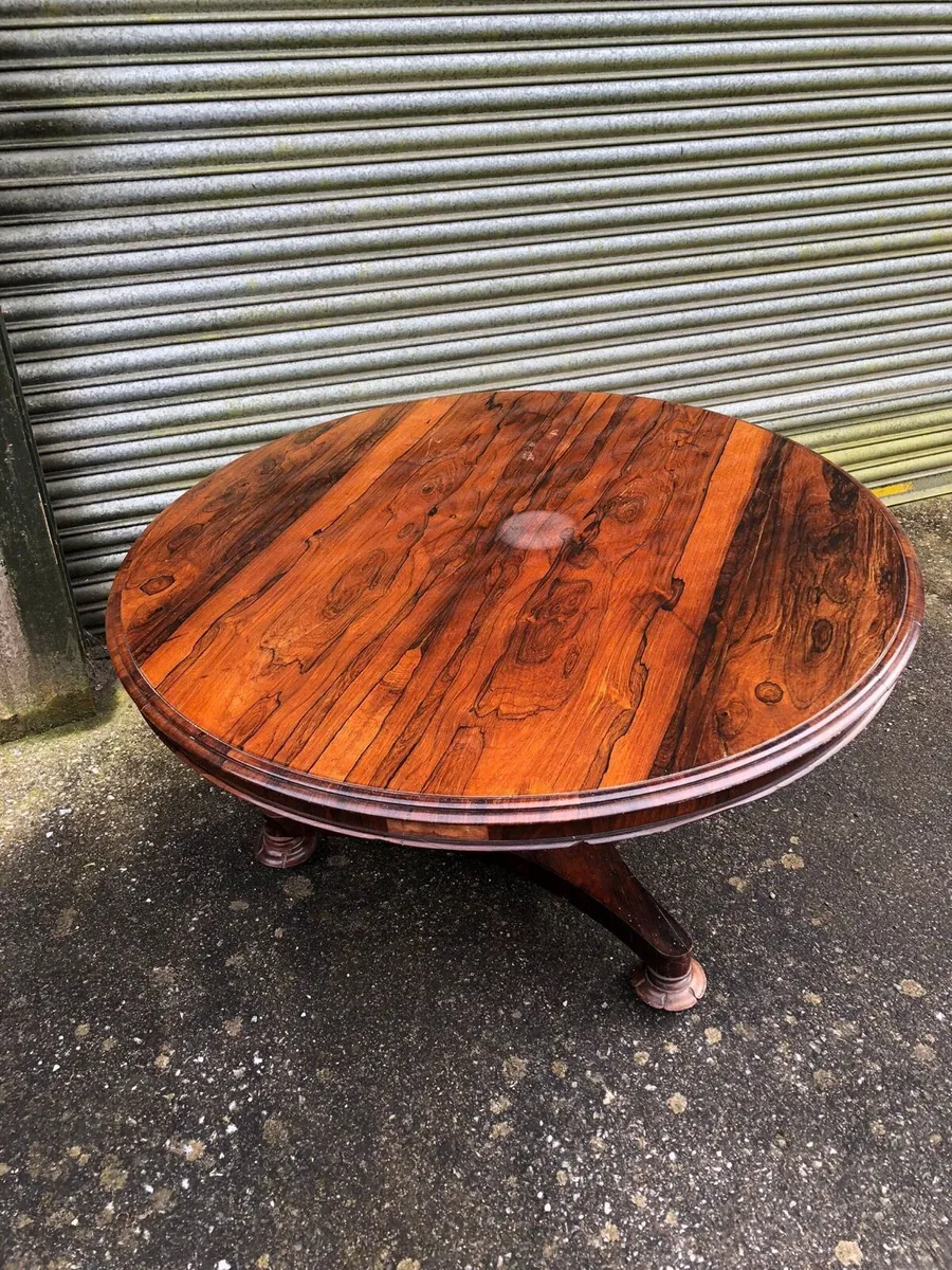 Antique Rosewood Breakfast Dining Table - Image 1