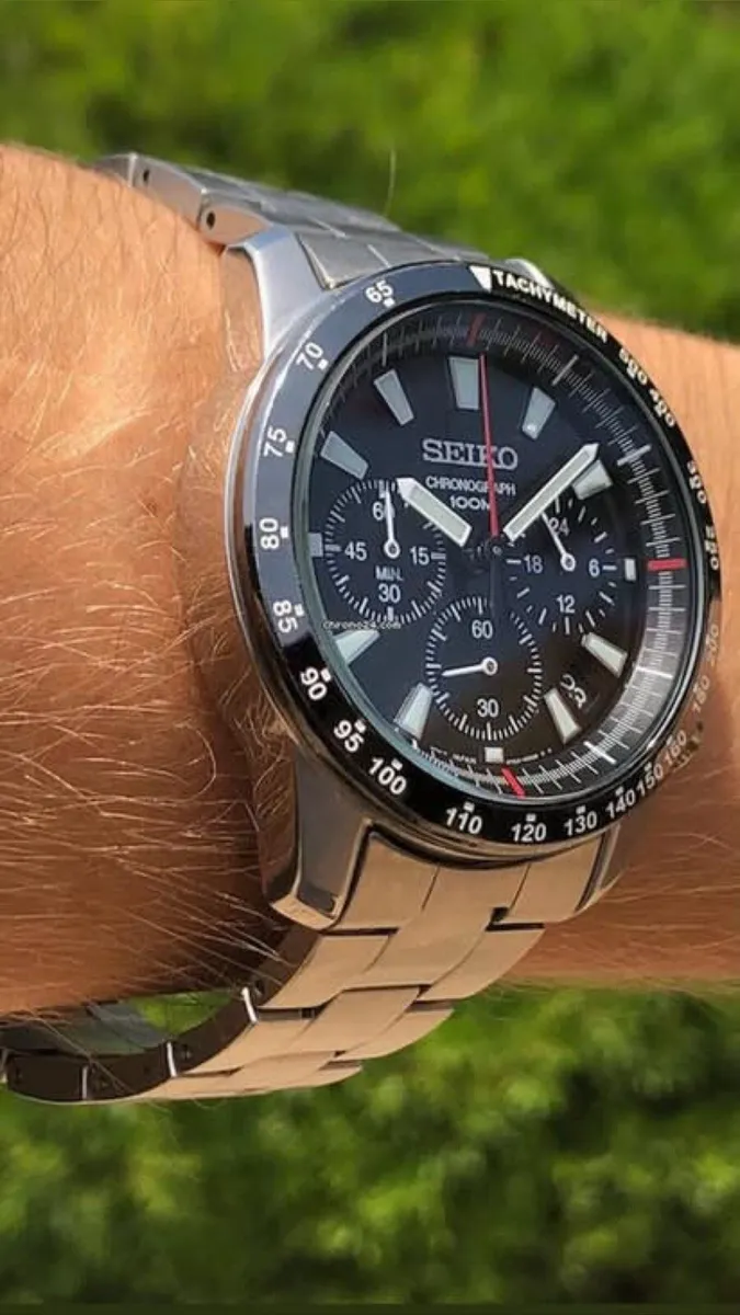 Seiko 6T63 Stainless Chronograph - Image 2