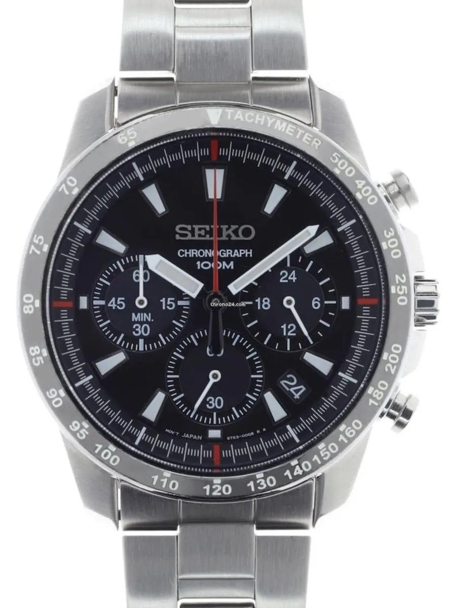 Seiko 6T63 Stainless Chronograph - Image 3