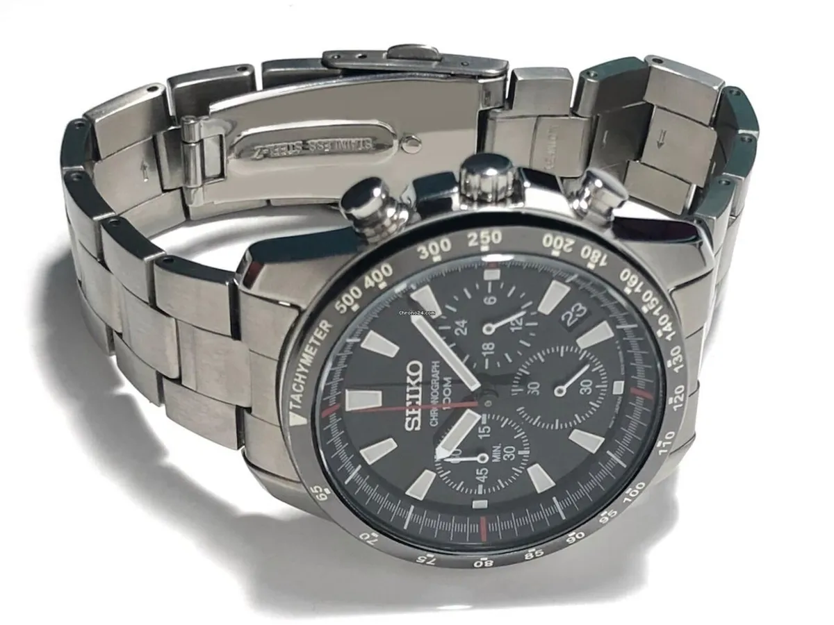 Seiko 6T63 Stainless Chronograph - Image 4