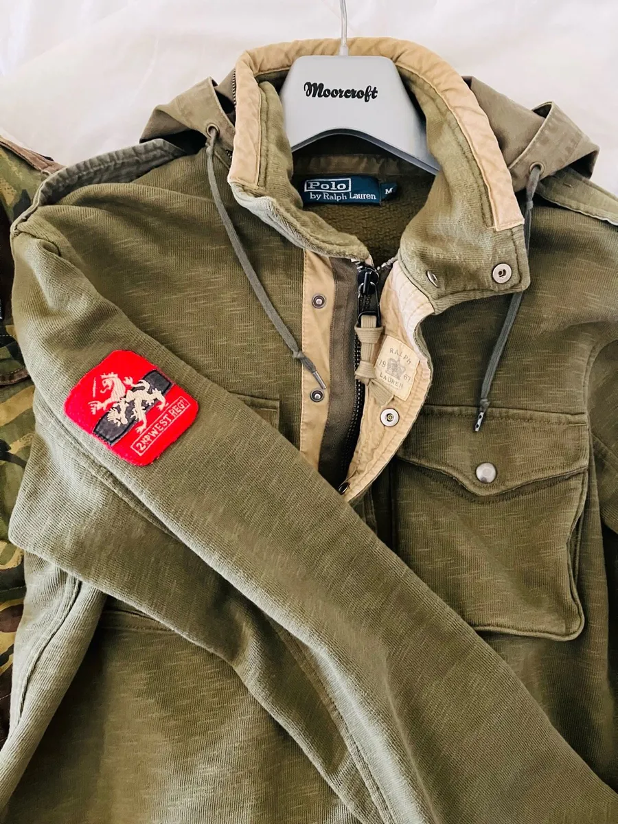 Polo Ralph Lauren army Jmper Hoodie rare! - Image 3