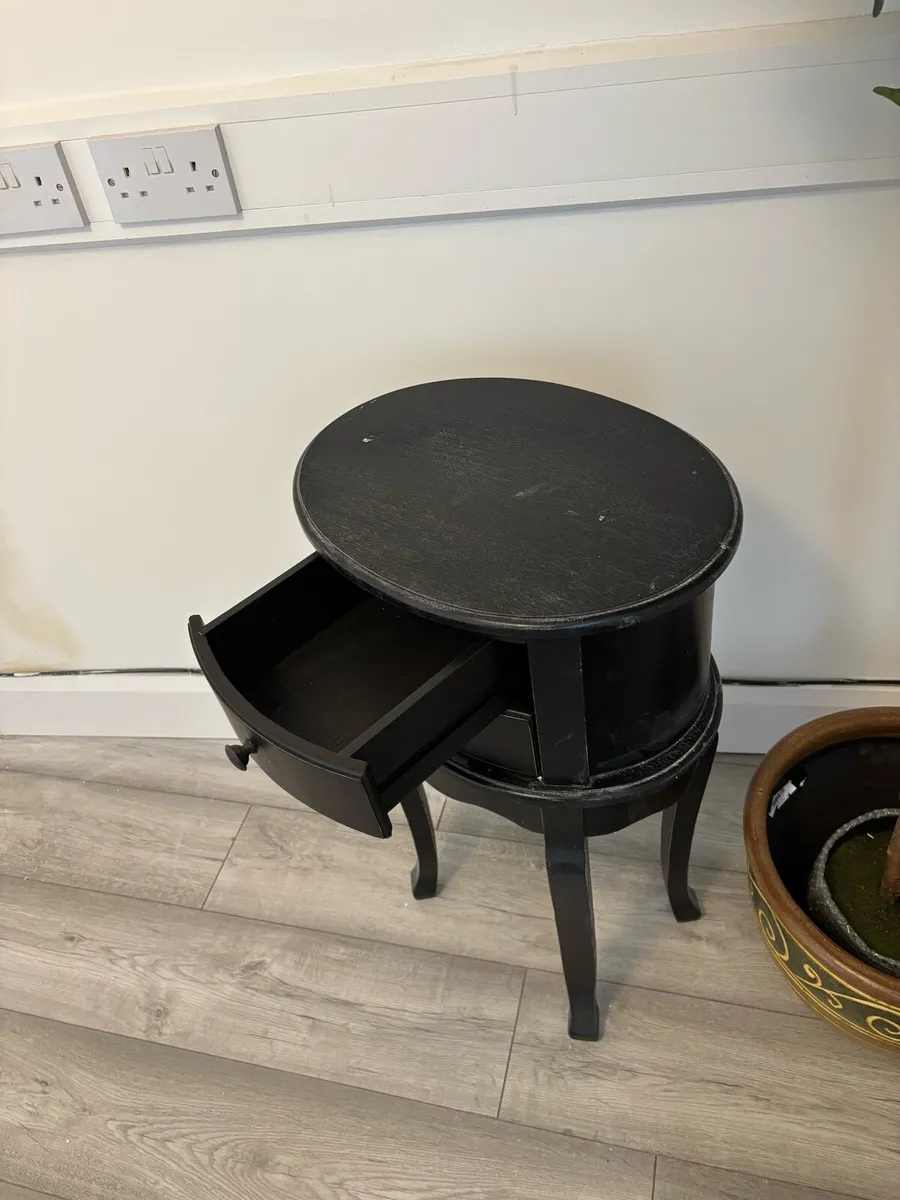 Black Bedside Table - Image 2