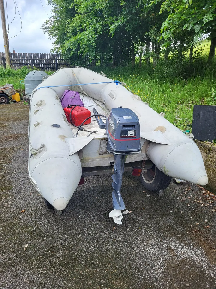 Fishing boat with engine and trailer for sa
