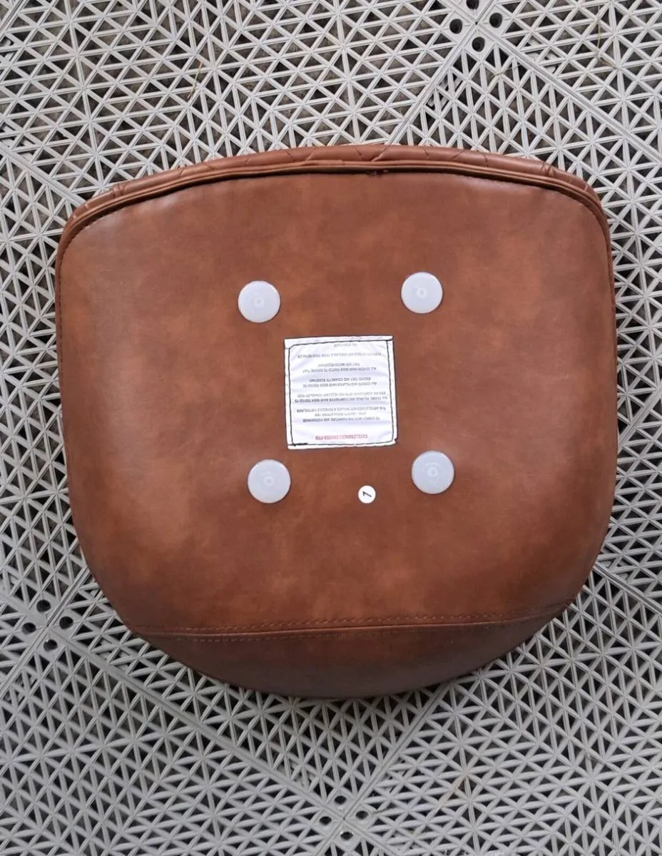 2 New Faux Leather Stool Seats - Image 2