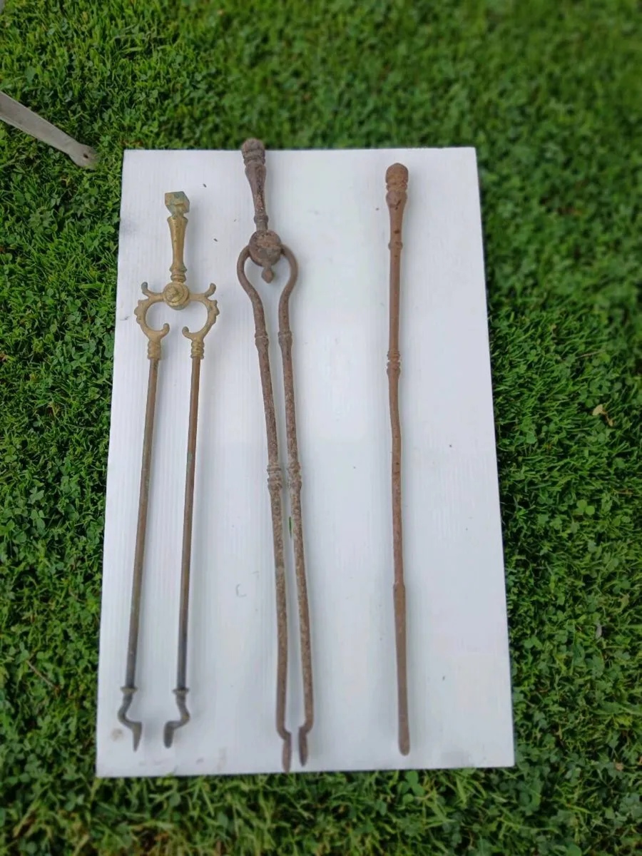 ,Old fire tools and cross cut - Image 1