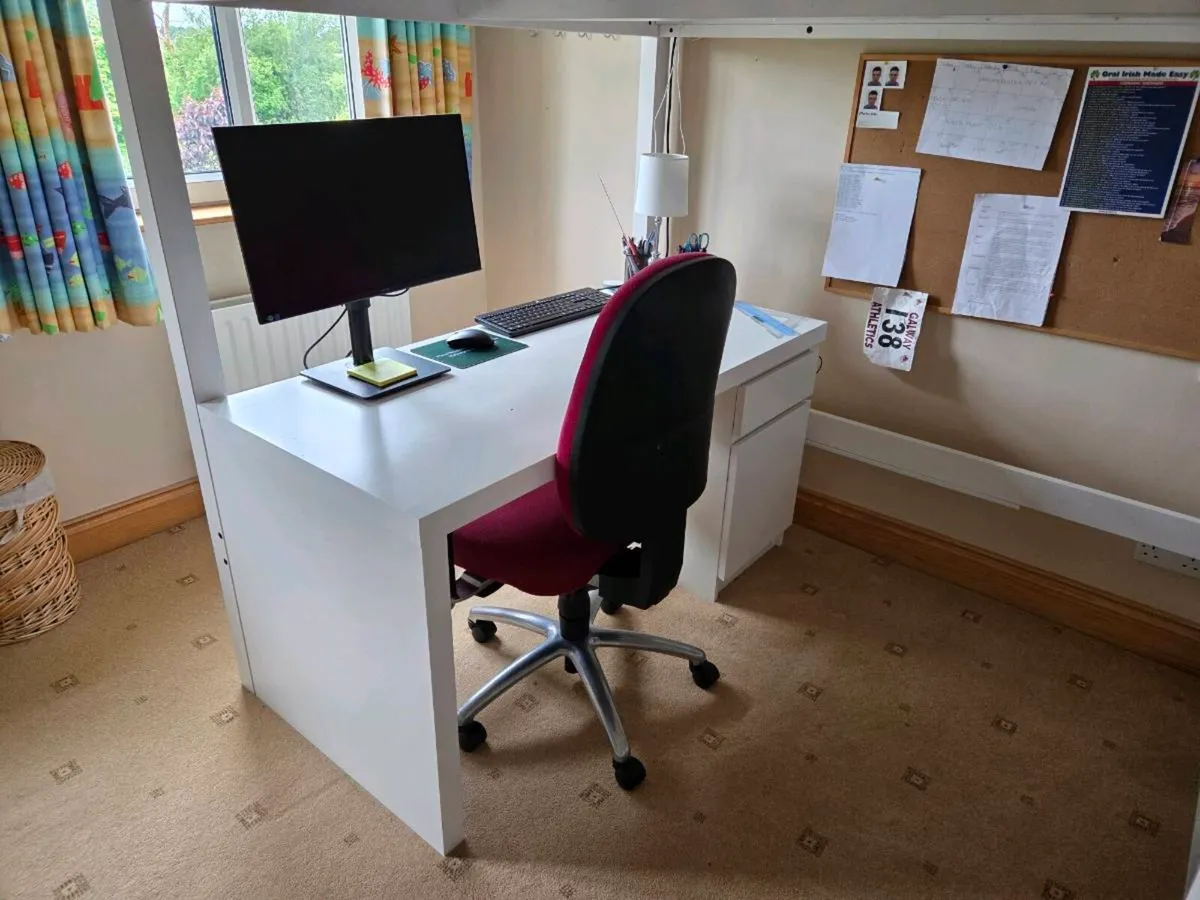 Teeage Bed-Study Setup – IKEA Loft Bed Desk Shelf - Image 3
