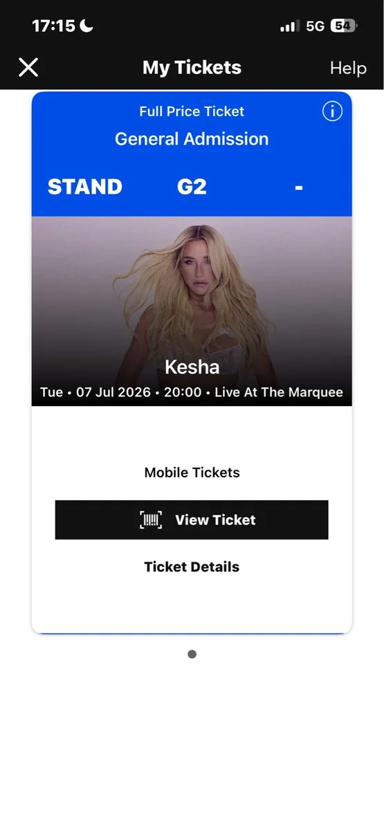 Concert ticket
