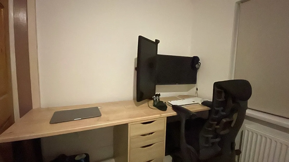 Custom desk 180x60 with drawers - Image 1