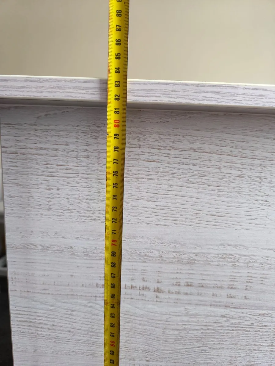 Custom made White wood kneehole-desk - Image 4