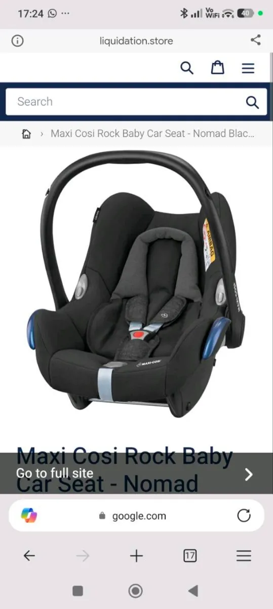 Rock Car Seat Nomad Grey	BabyFix