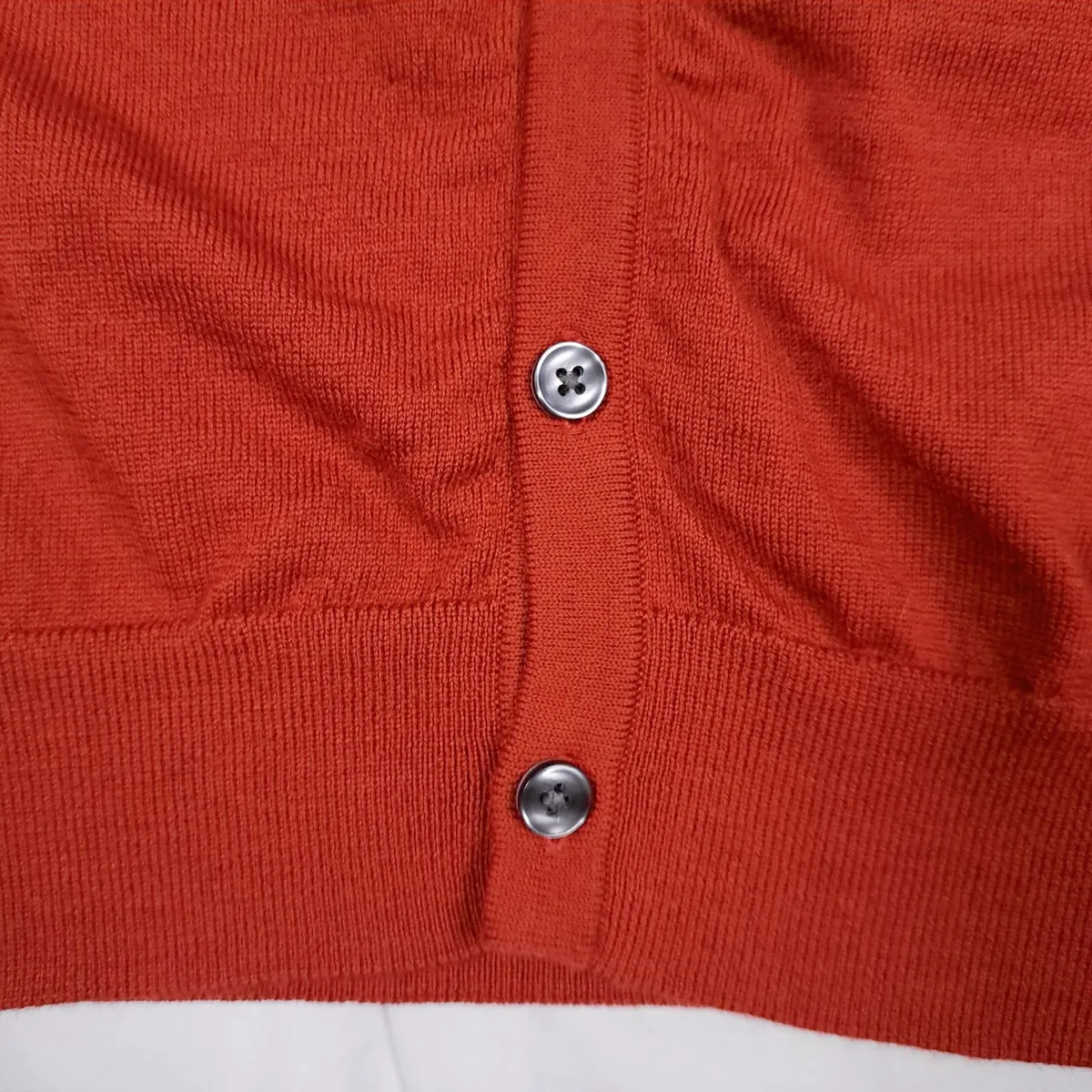 Charles Tyrwhitt Rust 100% Merino Wool Knit Vest L - Image 4